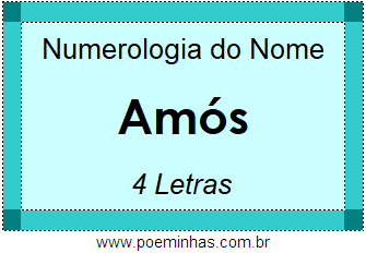 Numerologia do Nome Amós