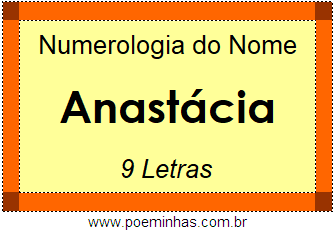 Numerologia do Nome Anastácia