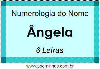 Numerologia do Nome Ângela