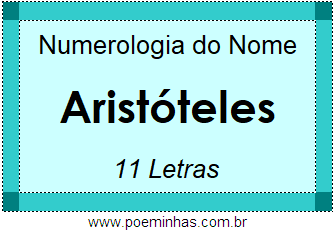 Numerologia do Nome Aristóteles