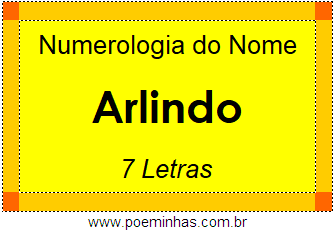 Numerologia do Nome Arlindo