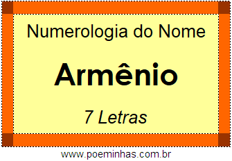 Numerologia do Nome Armênio