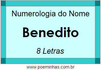 Numerologia do Nome Benedito