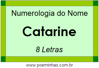 Numerologia do Nome Catarine