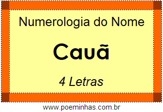 Numerologia do Nome Cauã