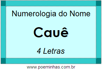 Numerologia do Nome Cauê