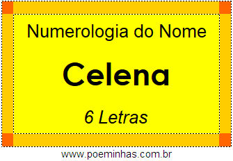 Numerologia do Nome Celena