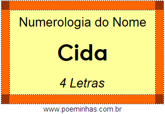 Numerologia do Nome Cida