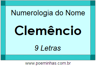 Numerologia do Nome Clemêncio