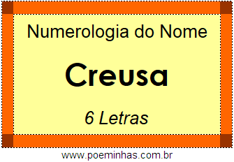 Numerologia do Nome Creusa