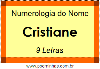 Numerologia do Nome Cristiane