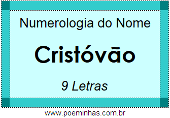 Numerologia do Nome Cristóvão