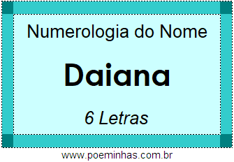 Numerologia do Nome Daiana