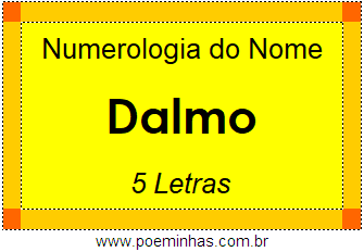 Numerologia do Nome Dalmo