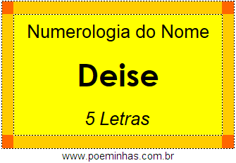 Numerologia do Nome Deise