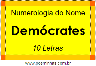 Numerologia do Nome Demócrates