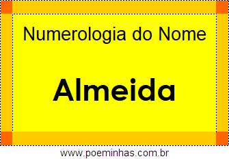 Numerologia do Nome Almeida