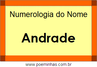 Numerologia do Nome Andrade