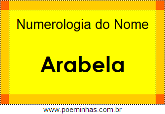 Numerologia do Nome Arabela