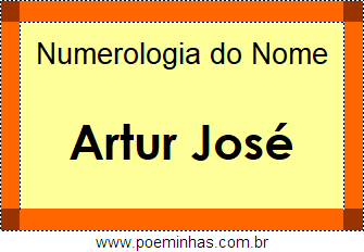 Numerologia do Nome Artur José