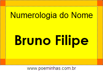 Numerologia do Nome Bruno Filipe