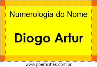 Numerologia do Nome Diogo Artur