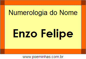 Numerologia do Nome Enzo Felipe