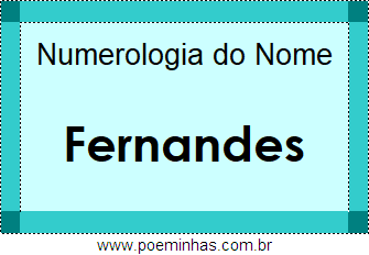Numerologia do Nome Fernandes