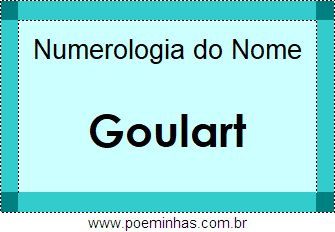 Numerologia do Nome Goulart