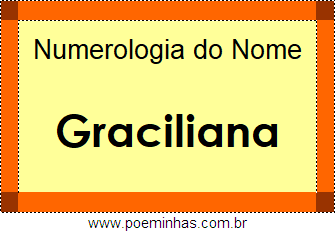 Numerologia do Nome Graciliana