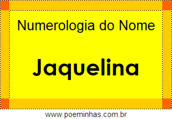 Numerologia do Nome Jaquelina