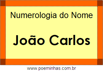 Numerologia do Nome João Carlos
