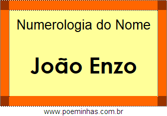 Numerologia do Nome João Enzo