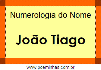 Numerologia do Nome João Tiago