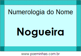 Numerologia do Nome Nogueira