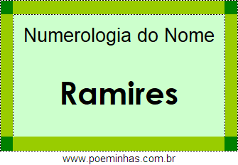 Numerologia do Nome Ramires