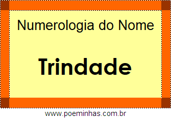 Numerologia do Nome Trindade