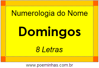 Numerologia do Nome Domingos