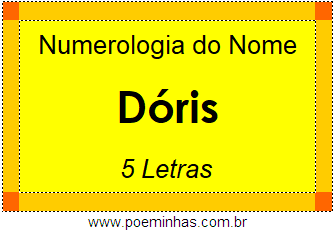 Numerologia do Nome Dóris