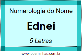 Numerologia do Nome Ednei