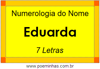 Numerologia do Nome Eduarda