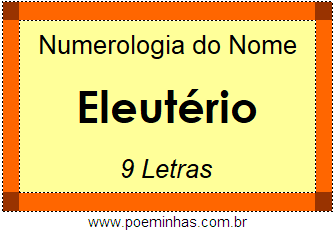 Numerologia do Nome Eleutério