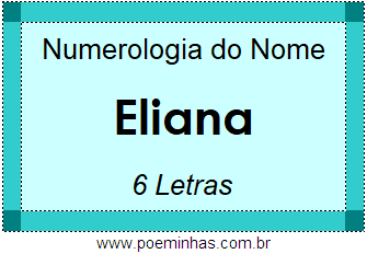 Numerologia do Nome Eliana