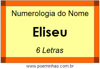 Numerologia do Nome Eliseu