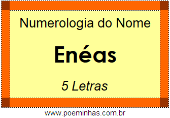 Numerologia do Nome Enéas