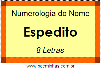 Numerologia do Nome Espedito