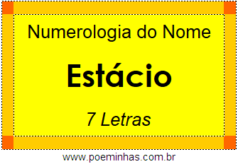 Numerologia do Nome Estácio