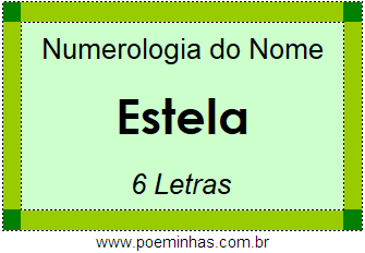 Numerologia do Nome Estela