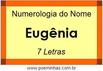 Numerologia do Nome Eugênia