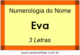 Numerologia do Nome Eva